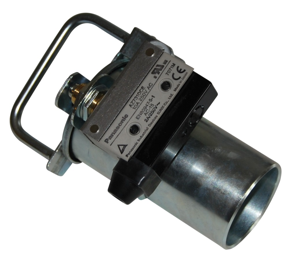 KLPM galvaniseret flapventil med mikrokontakt til centralstøvsuger og procesudsugning