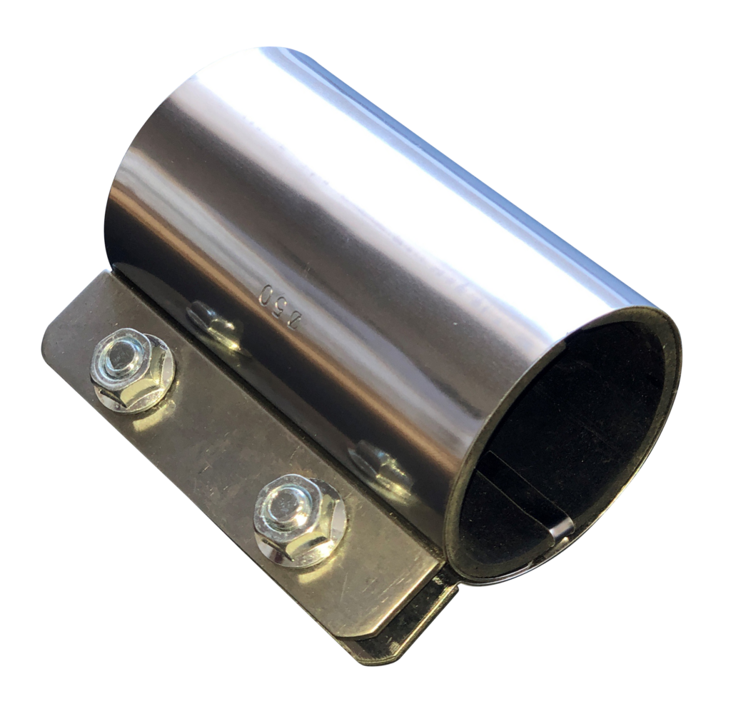 PICO-LONG rørkobling 100 mm i rustfrit stål til samling af rør i industrielt udsugningssystem