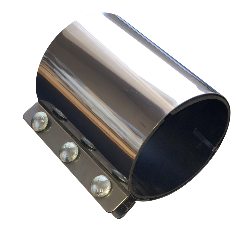 PICO-LM rørkobling 150 mm i rustfrit stål til samling af rør i industrielt udsugningssystem