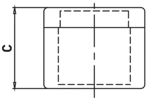 HARDO HTB1A copper-free aluminium terminal box dimension C (external depth) in mm
