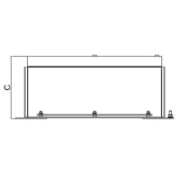Dimensionstegning HARDO HTB1S klemkasse mål C dybde