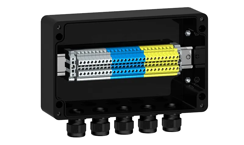 HARDO HTB1P configuration example 3 standard design with horizontal DIN rail